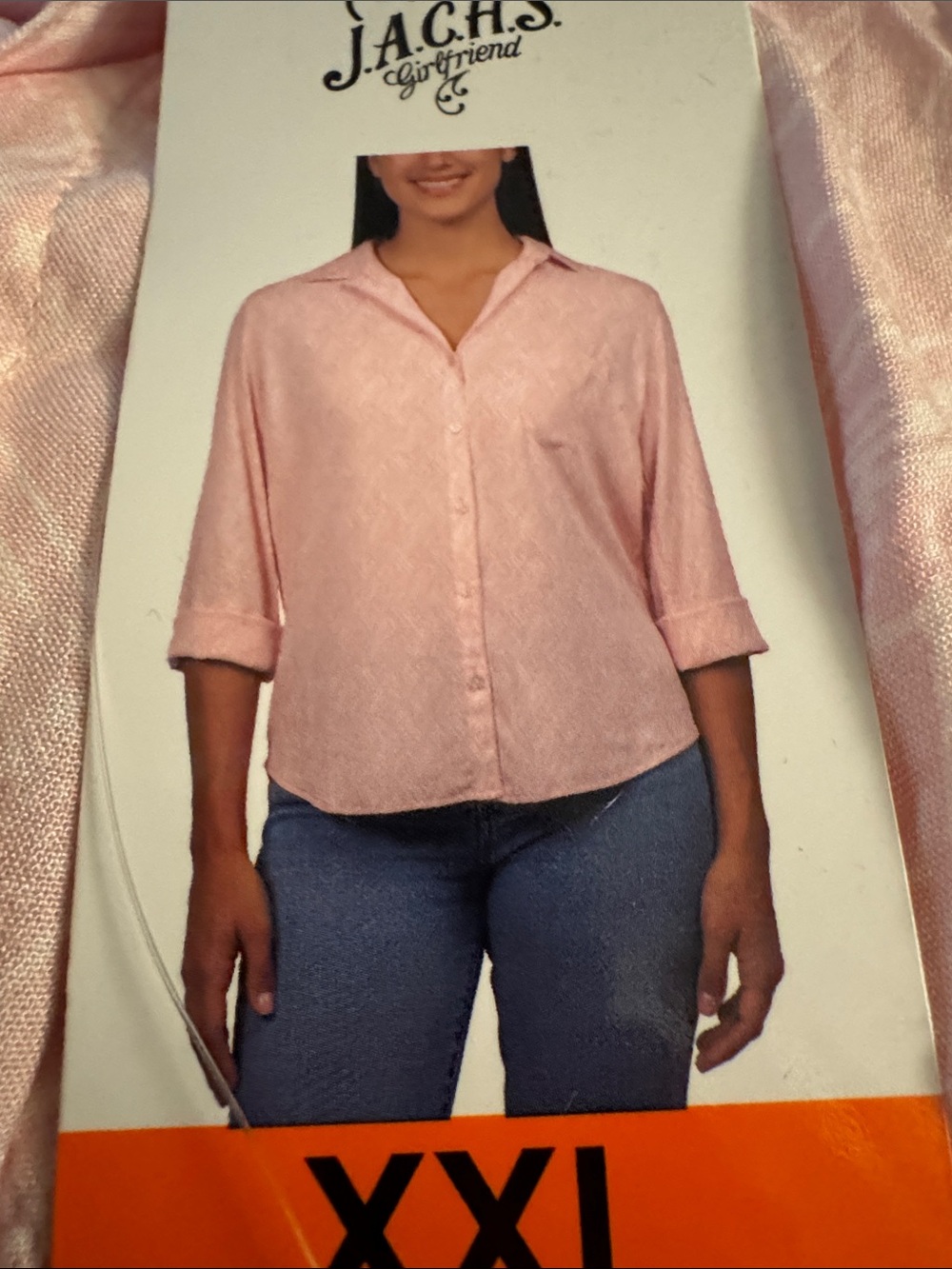 Jach’s Pink Button-Front Women’s Top